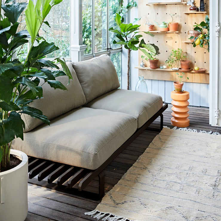 Sofa Outdoor Aluminium Lounge i fargen Charcoal.
