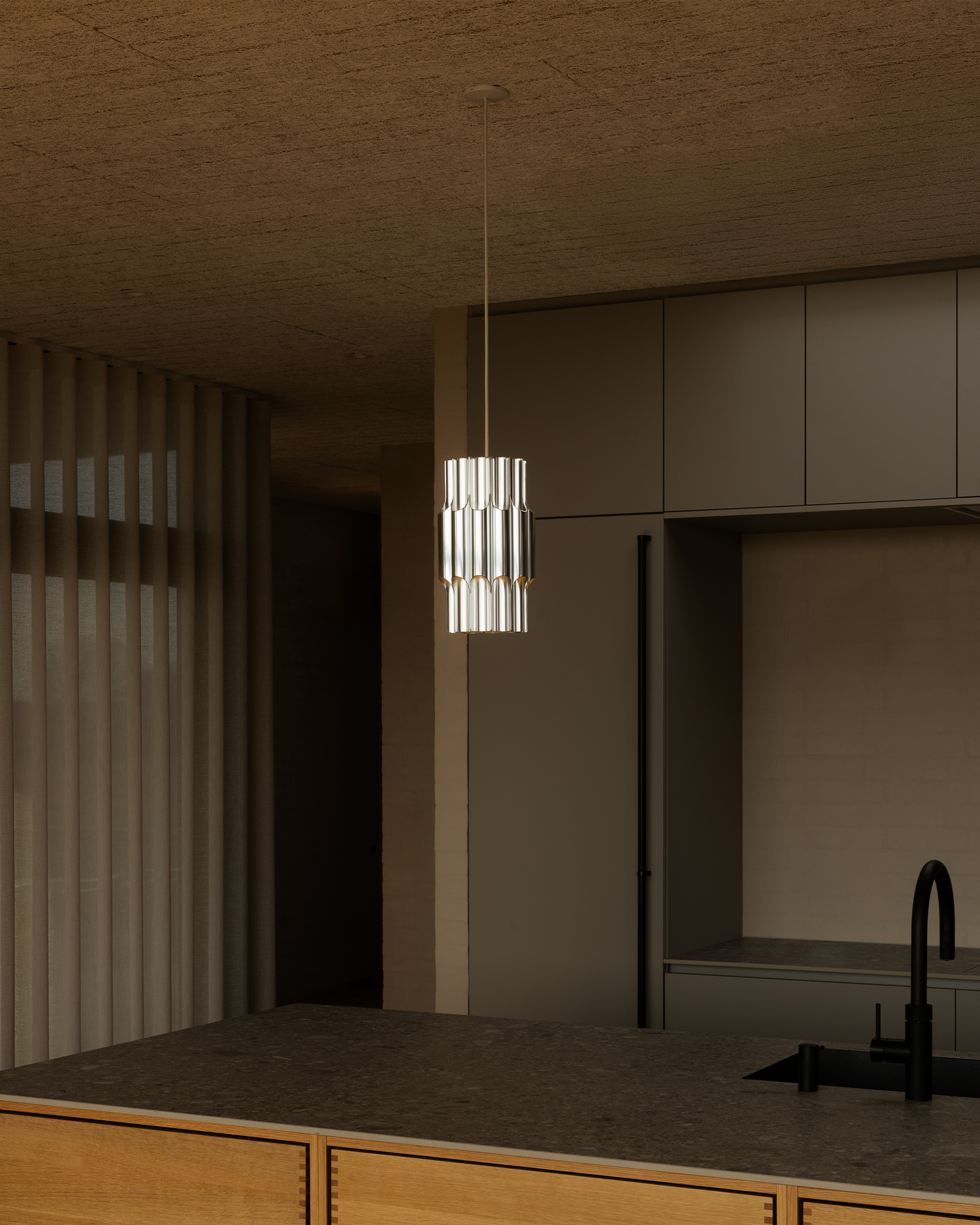 Taklampe Pan 190 i aluminium fra Lyfa.