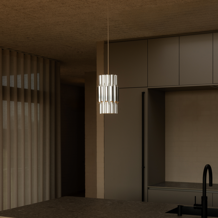 Taklampe Pan 190 i aluminium fra Lyfa.