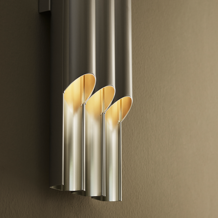 Vegglampe Pan 50 III i aluminium fra Lyfa.