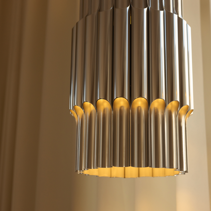 Taklampe Pan 300 i aluminium fra Lyfa.