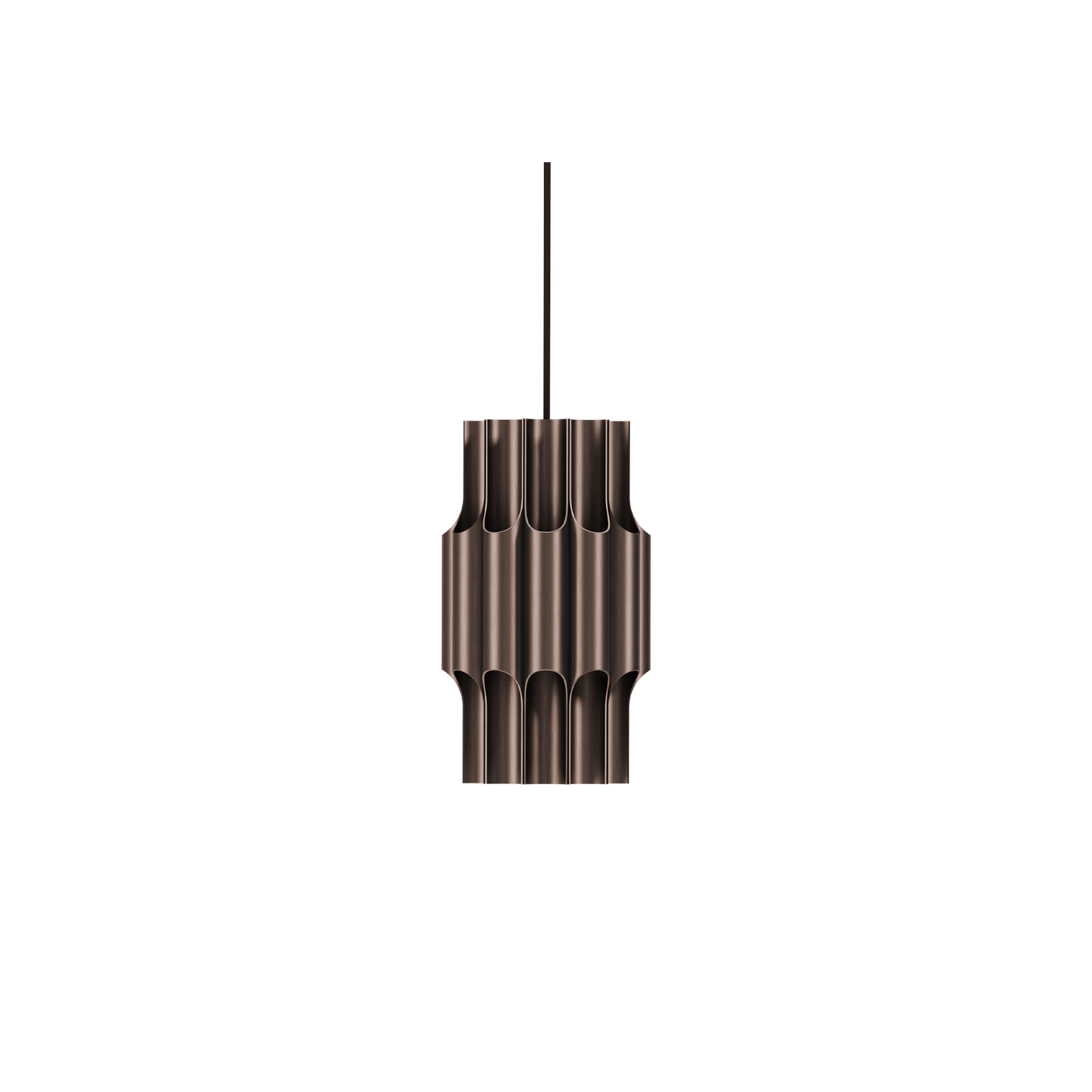 Taklampe Pan 120 i gyllenbrun aluminium fra Lyfa.