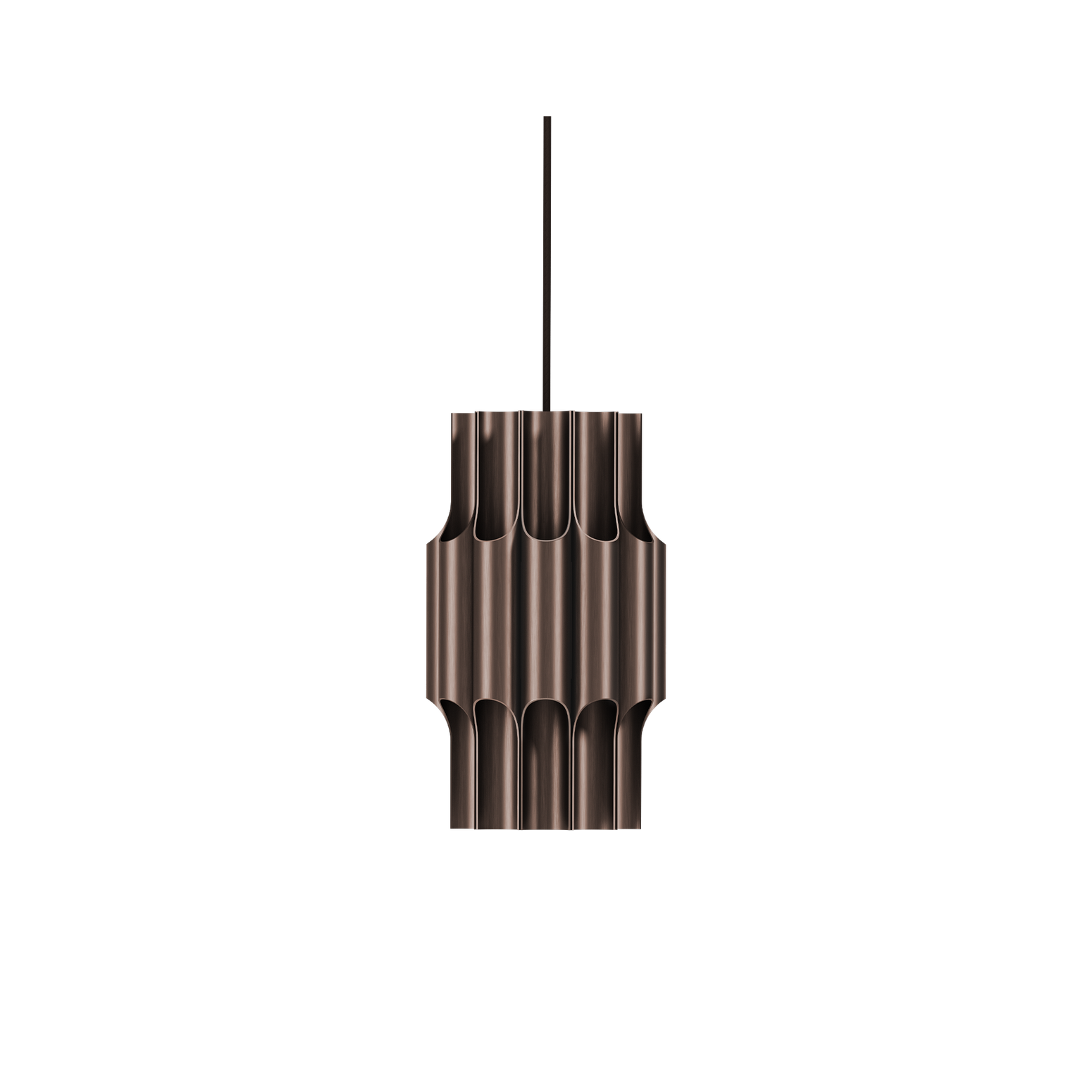 Taklampe Pan 190 i gyllenbrun aluminium fra Lyfa.