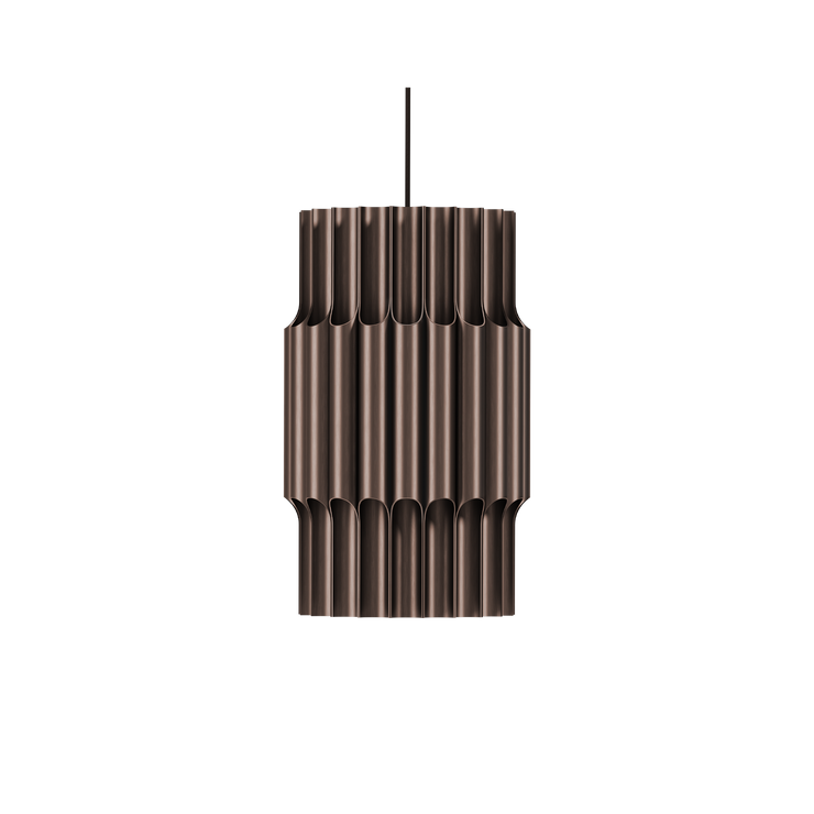 Taklampe Pan 300 i gyllenbrun aluminium fra Lyfa.