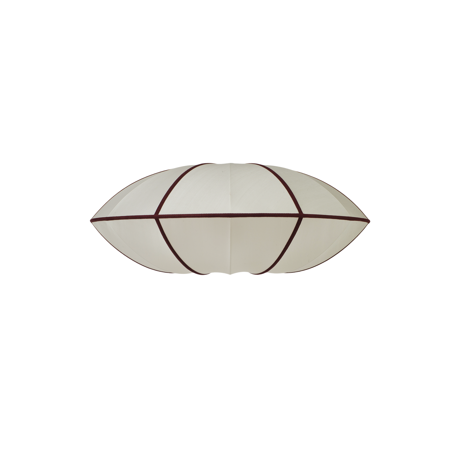 Lampeskjerm Indochina UFO fra Oi Soi Oi med vinrøde bomullsbånd (Off white / Bordeaux)