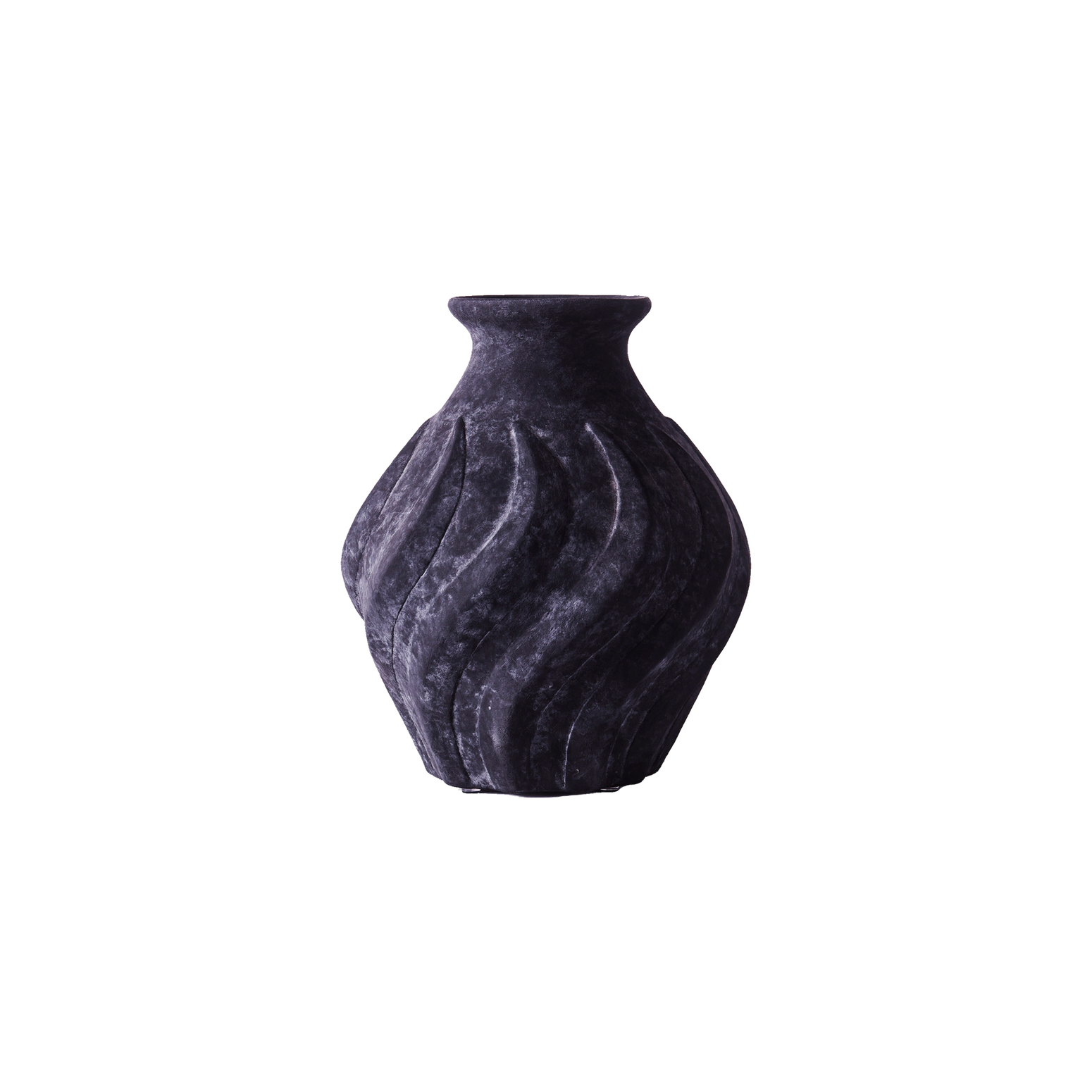 Liten Vase Swirl i Black/ Sort fra Dusty Deco.