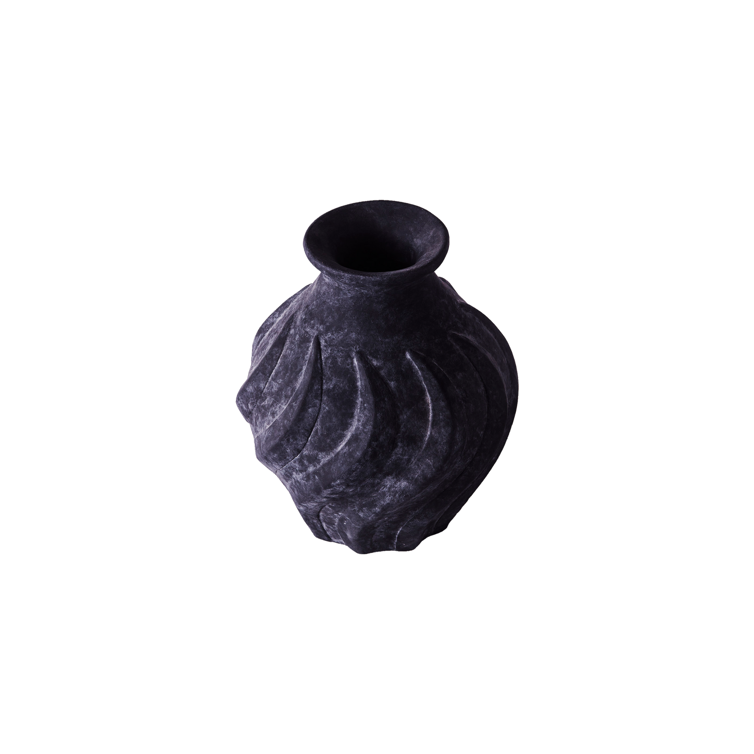 Liten Vase Swirl i Black/ Sort fra Dusty Deco.