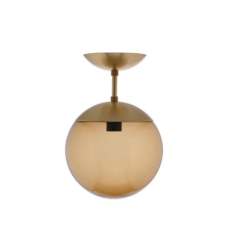Brass- Brown Glass, medium.