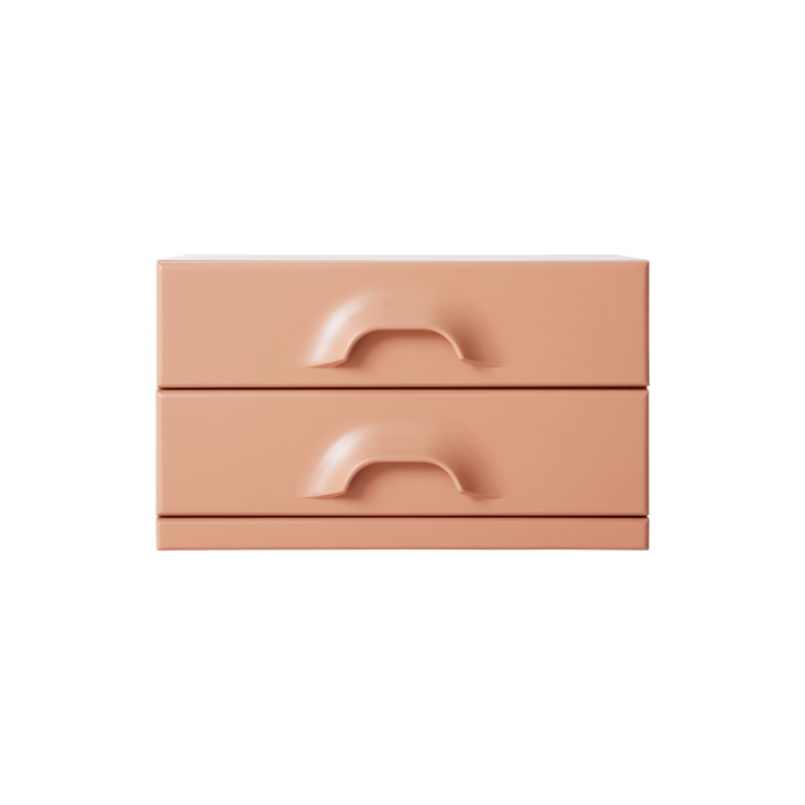 Skuffeseksjonen Chest i fargen Blush med to skuffer.