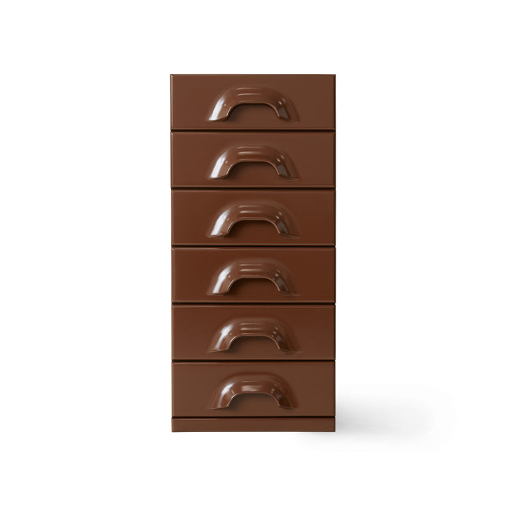 Skuffeseksjonen Chest i fargen Chocolate med seks skuffer.