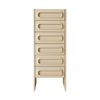 Oppbevaring til hjemmet, inspirert av 60- og 70-tallet: Skuffeseksjonen Space Drawer Cabinet i fargen Cream.