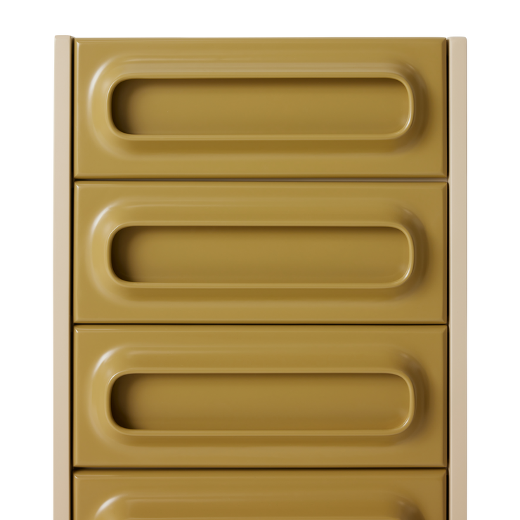 Skuffeseksjonen Space Drawer Cabinet i fargen Sage / Cream.