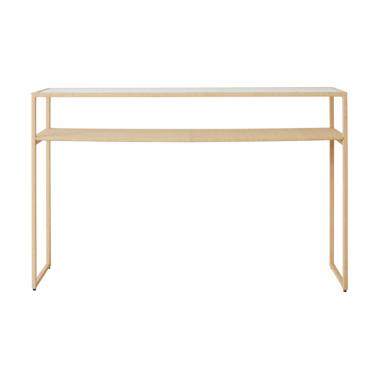 Skjenk Raffia Display Console fra HK Living, sett forfra. Skjenken er 120 cm bred.