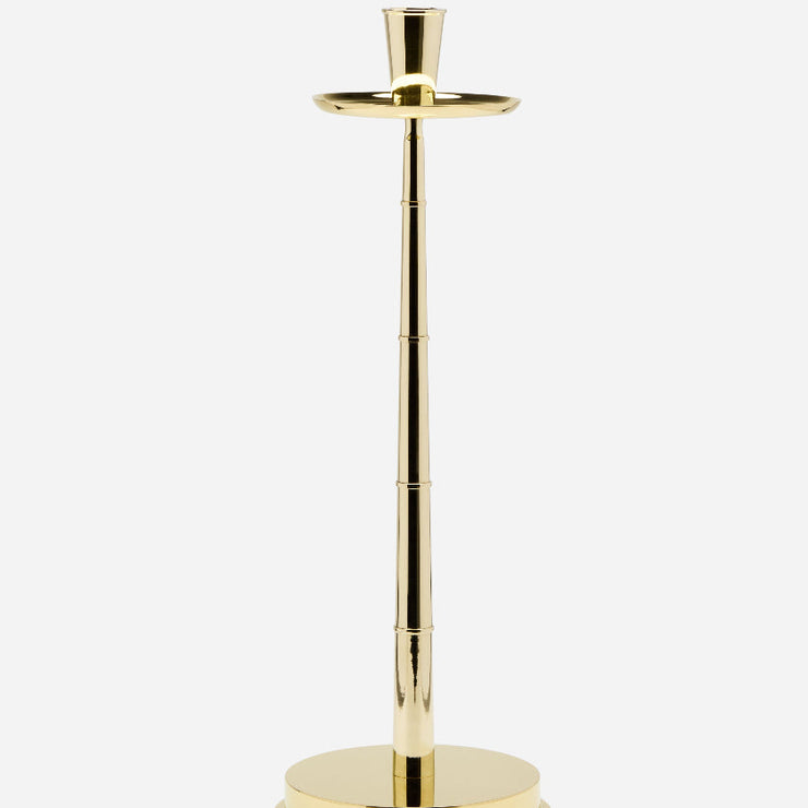 Graceful Candlestick fra Skultuna i forgylt messing, vist på lys bakgrunn – frontvisning