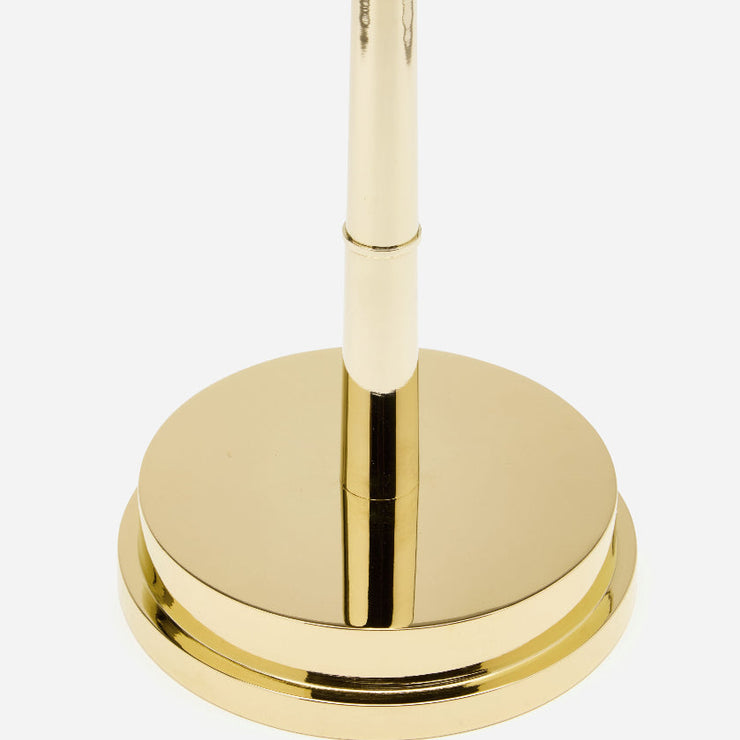 Graceful Candlestick i forgylt messing, detalj av foten og stammen