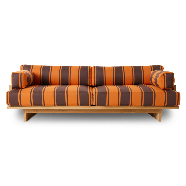 Sofa Outdoor Teak fra HK Living i tekstilet Retro