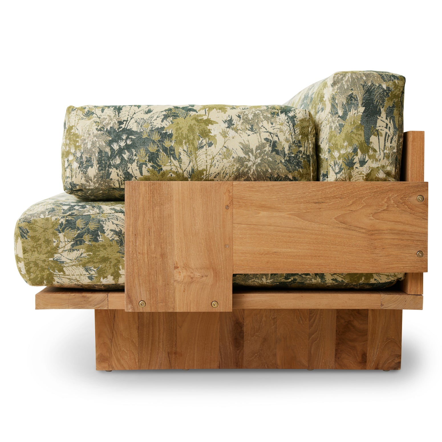 Sofa Outdoor Teak fra HK Living i tekstilet Botanical