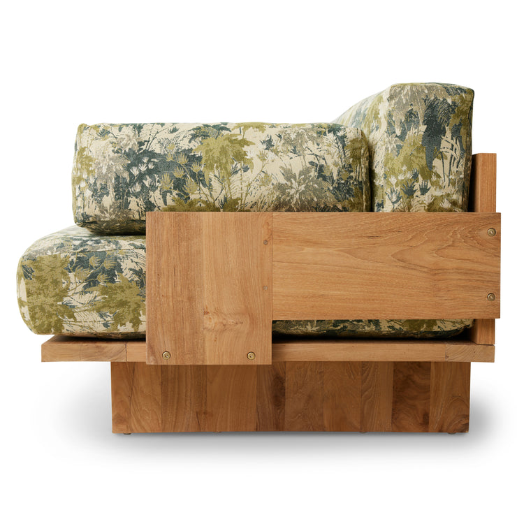 Sofa Outdoor Teak fra HK Living i tekstilet Botanical