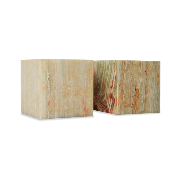 Sidebord Onyx Marble Block Table fra HK Living i mineralgrønt