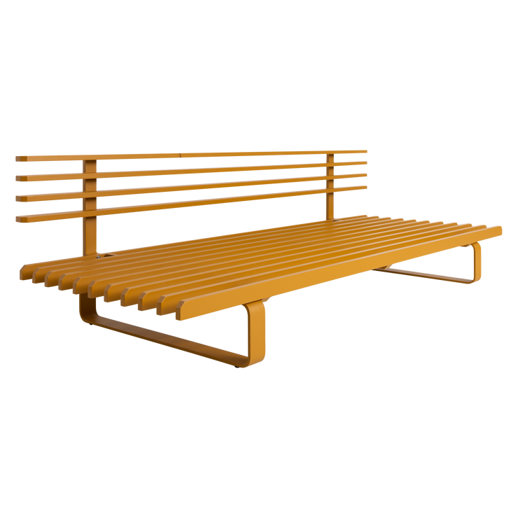 Sofa Outdoor Aluminium Lounge i fargen Dusty Orange.