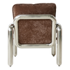 Lenestolen Chrome Lounge Chair fra HK Living med puter i tekstilet Velvet Brown, sett bakfra.