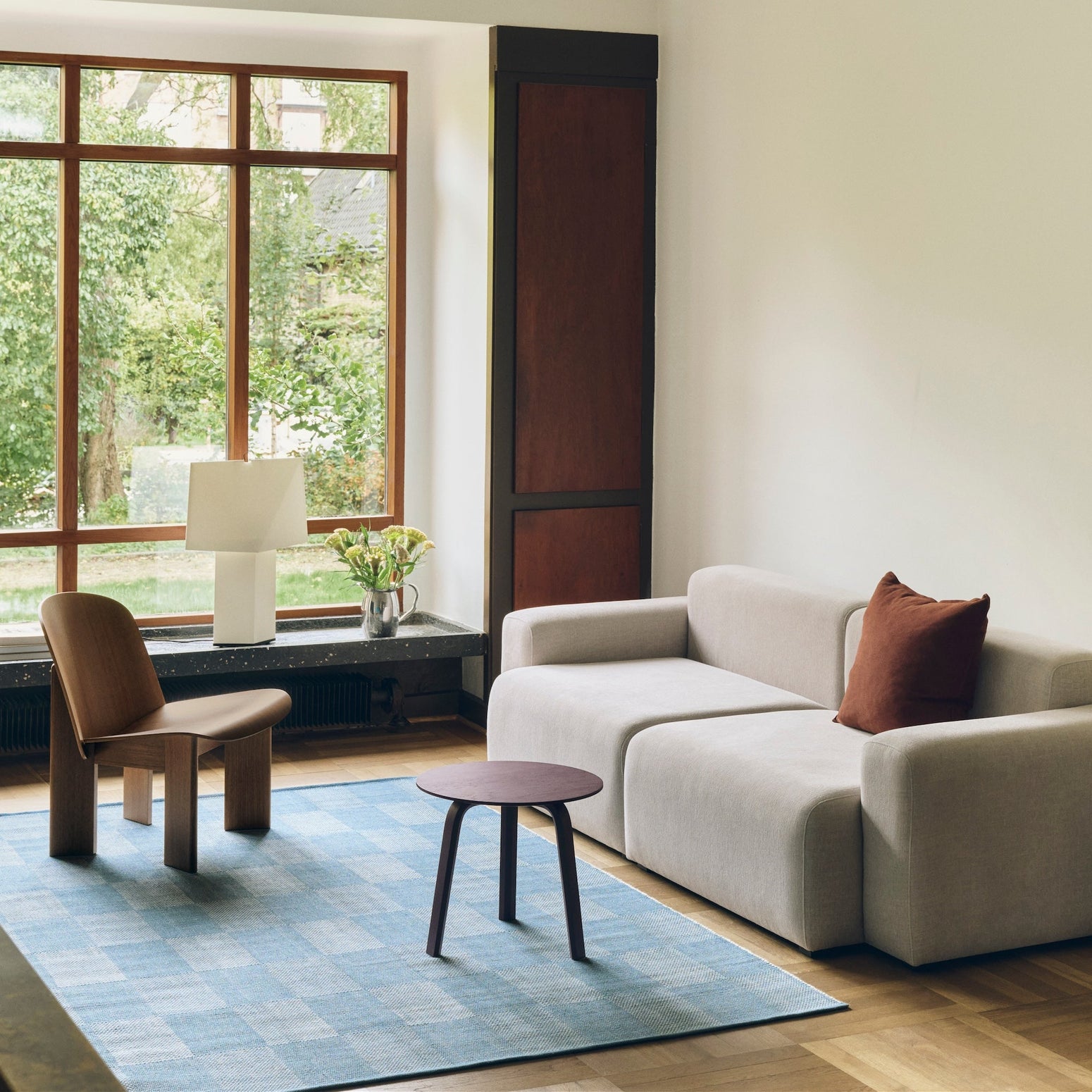 Teppet Check Rug fra Hay i fargen Light Blue
