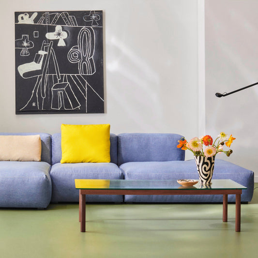 Sofa Mags Soft Low 3-seter, kombinasjon 4, tekstil Metaphor, farge 009