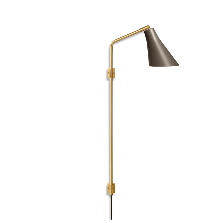 Miller Swing i messing med skjerm i fargen Umbra Grey.