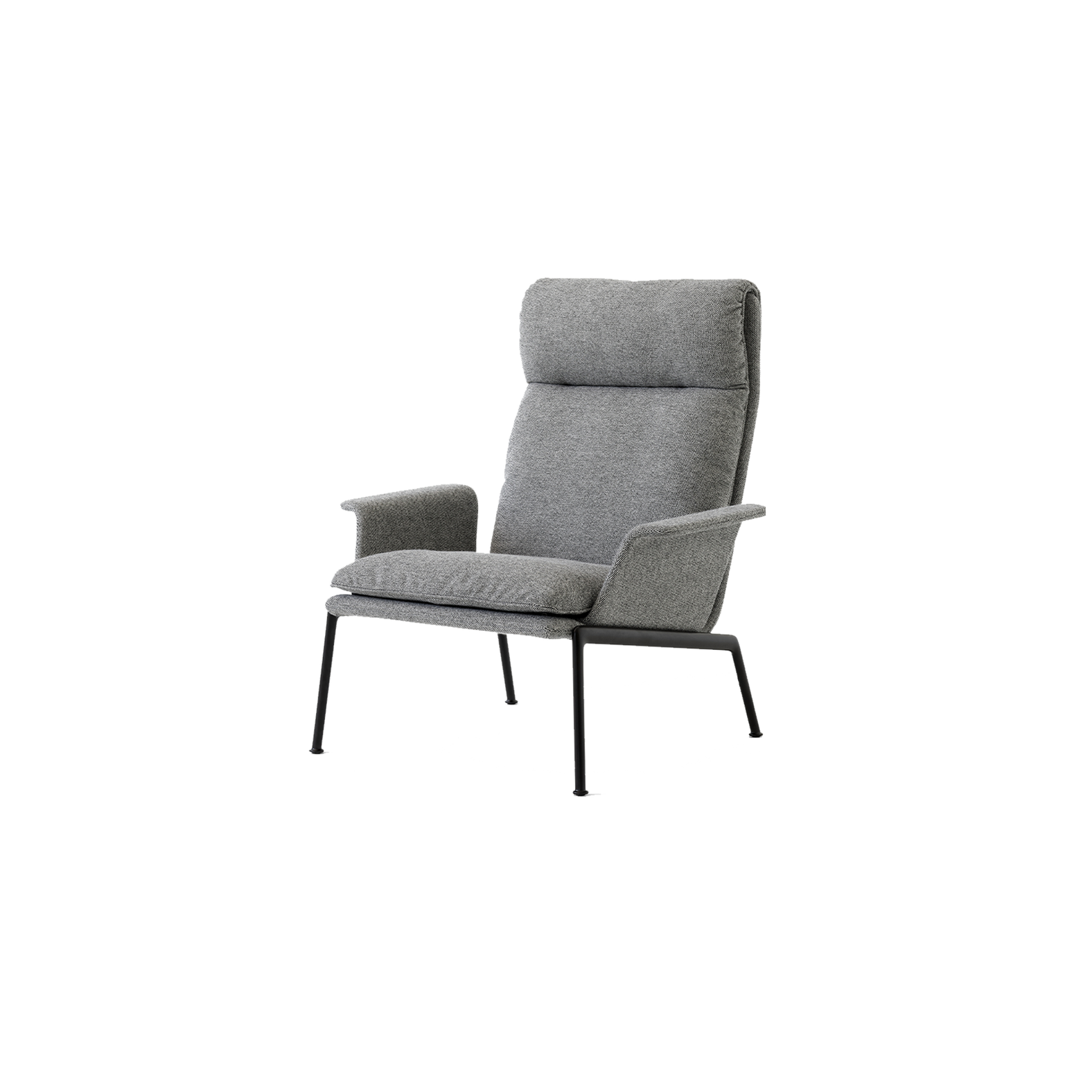 Lenestol Muno LN17 fra &tradition med ben i sort/ Warm Black og stoffet Hallingdal 0126.