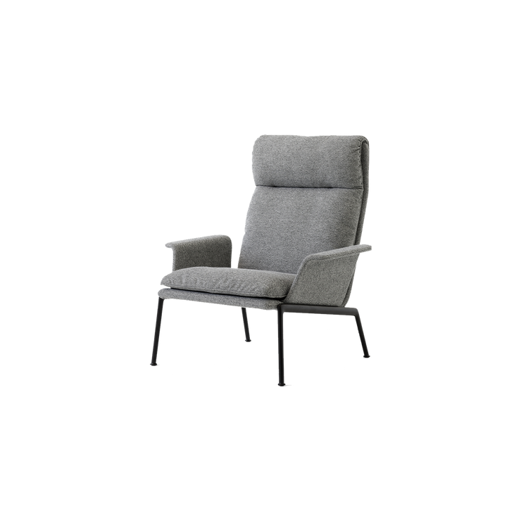 Lenestol Muno LN17 fra &tradition med ben i sort/ Warm Black og stoffet Hallingdal 0126.