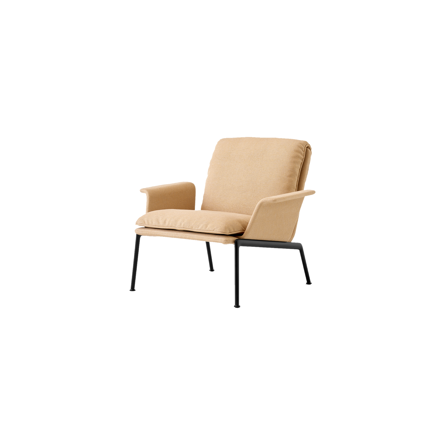 Lenestol Muno LN19 fra &tradition med ben i sort/ Warm Black og stoffet Clay 007.