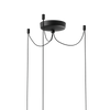Opphenget i taklampen Tense Chandelier fra New Works. Du kan selv styre plasseringen av festepunktene til lampeskjermene – og dermed skape din helt egen versjon av lysekronen! 