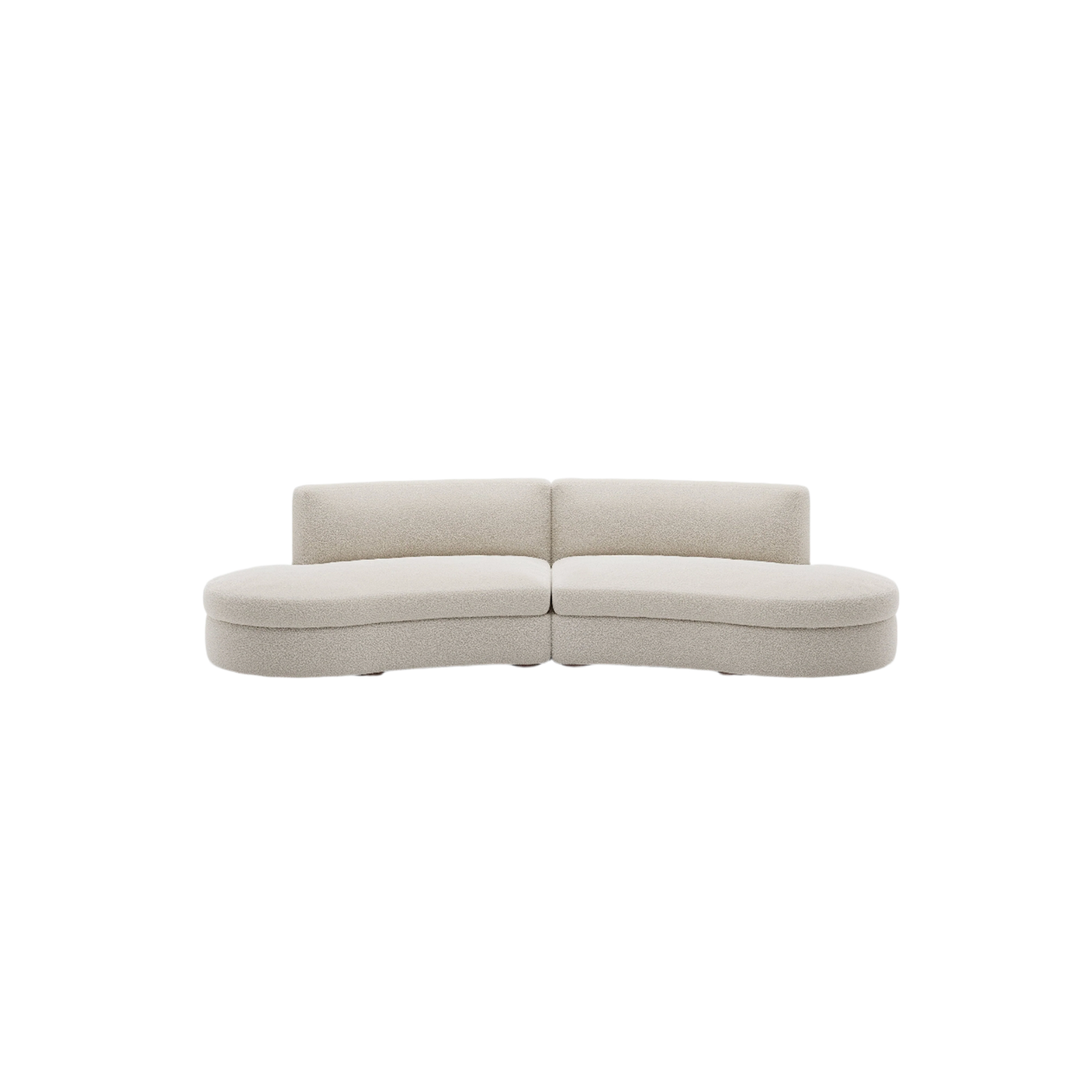 Coda som buet sofa med åpne ender! Denne blir et blikkfang i ethvert rom den står i. 