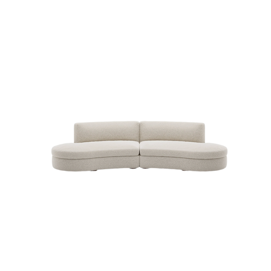 Coda som buet sofa med åpne ender! Denne blir et blikkfang i ethvert rom den står i. 