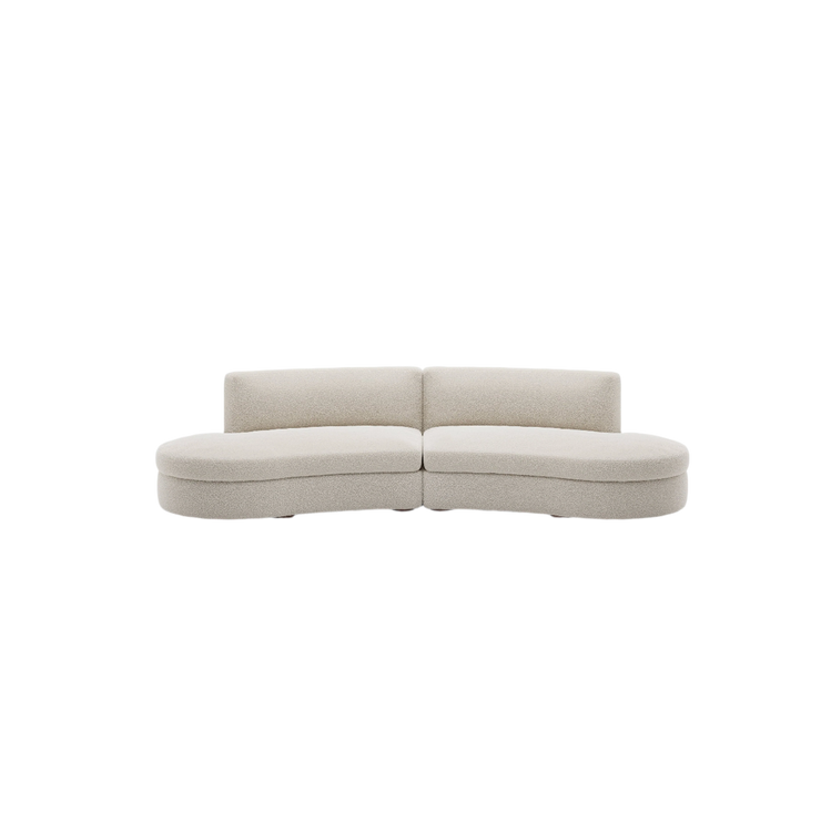 Coda som buet sofa med åpne ender! Denne blir et blikkfang i ethvert rom den står i. 
