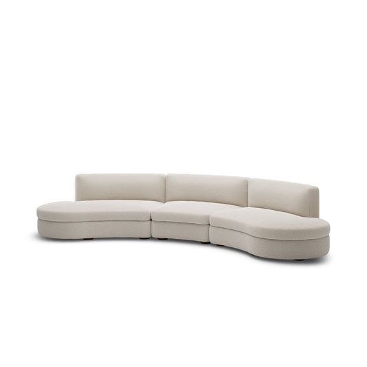 Coda finnes også som buet 3-seter sofa!