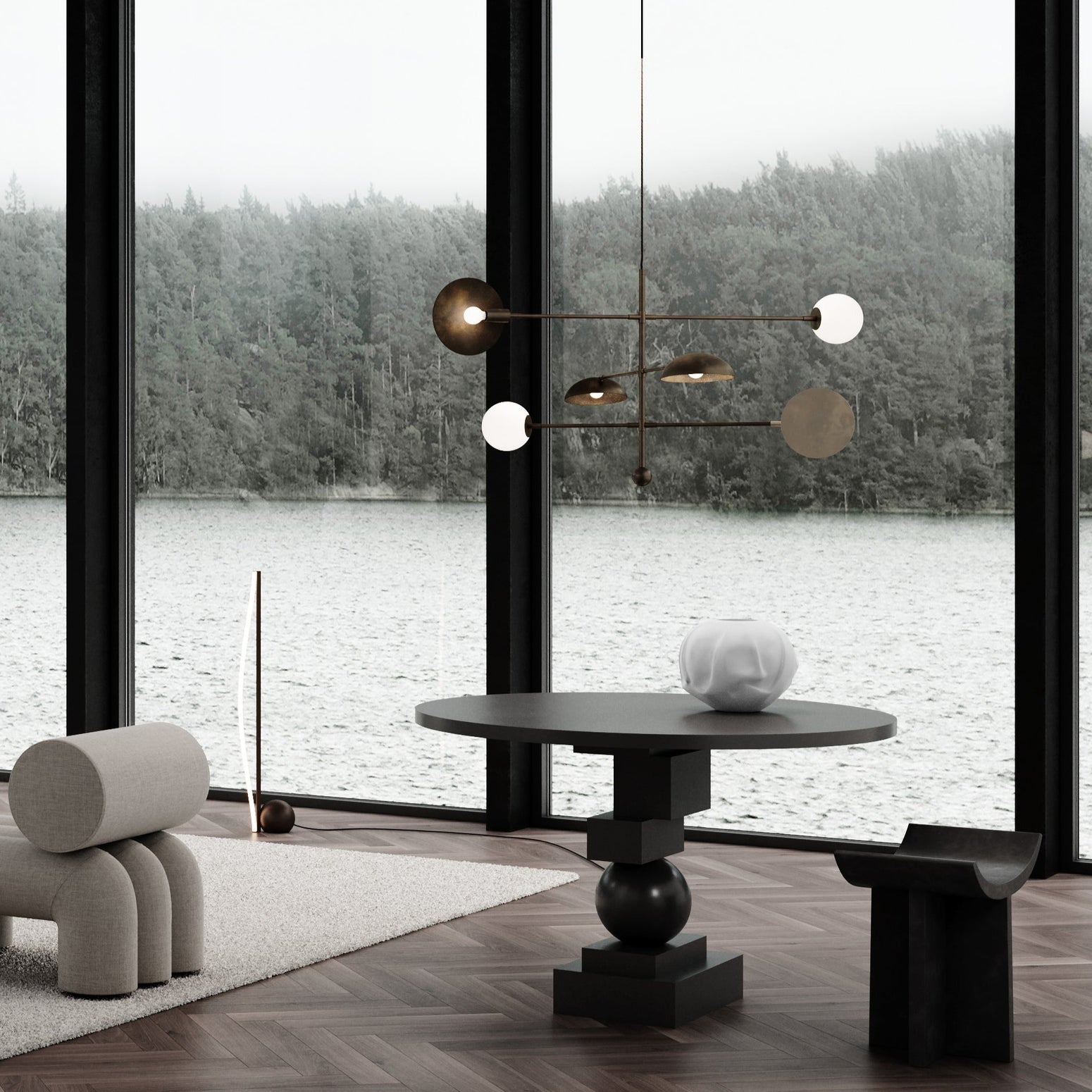 Taklampe Sahn Chandelier - Bronze – fra 101 Copenhagen