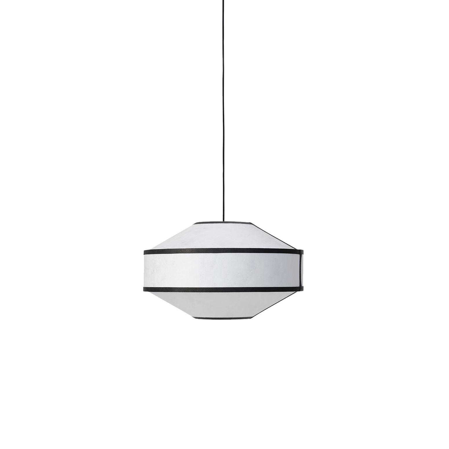 Liten taklampe Kite Pendant Lamp Black and White fra New Works.