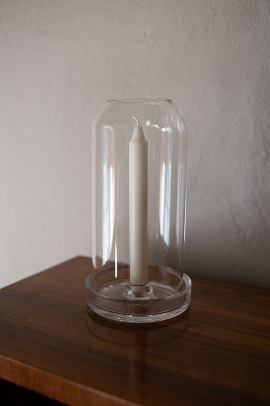 Stormlykt Tindra fra Olsson & Jensen i klart glass til kronelys