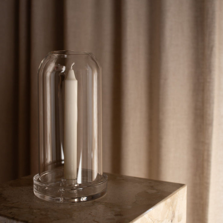 Stormlykt Tindra fra Olsson & Jensen i klart glass til kronelys