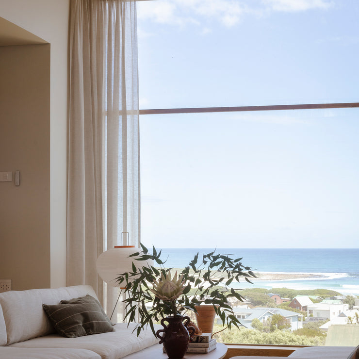 Tynne lingardiner fra Gotain i OsloDeco-Idas sommerhus, farge Sand