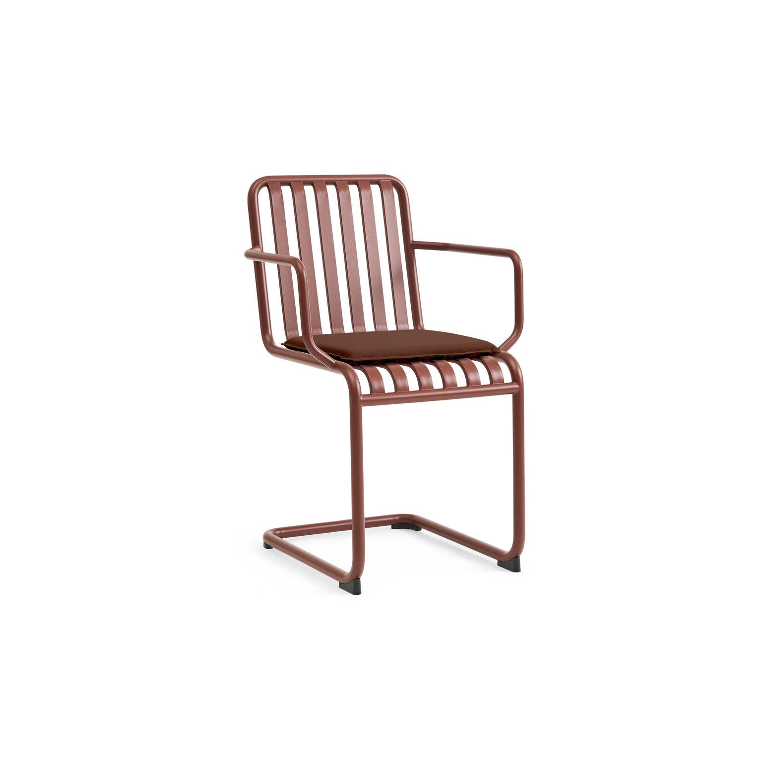 Spisestol Palissade Cantilever Armchair (med armlene) fra Hay i fargen Iron Red / rustrød
