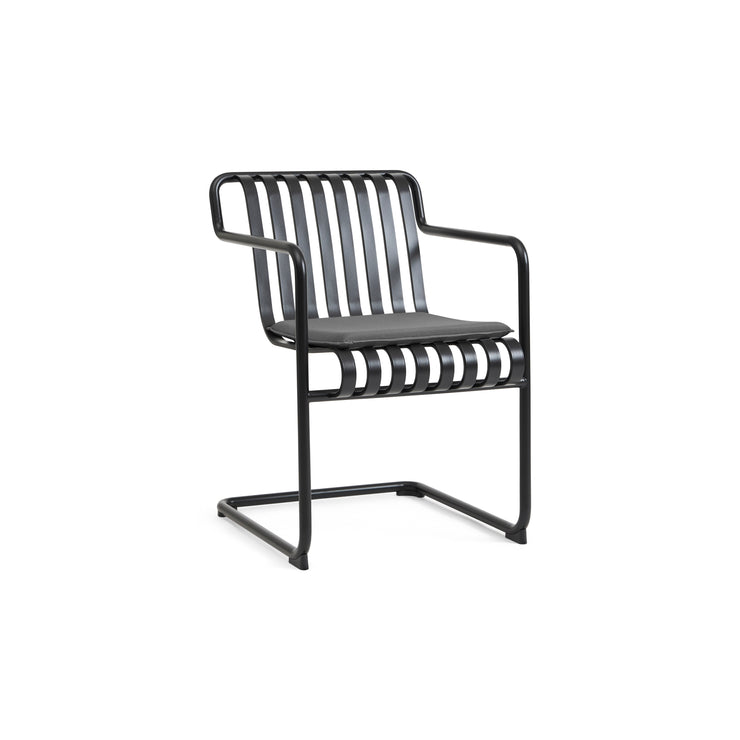 Spisestol Palissade Cantilever Dining Armchair (ekstra bred med armlene) fra Hay i fargen Anthracite / svart
