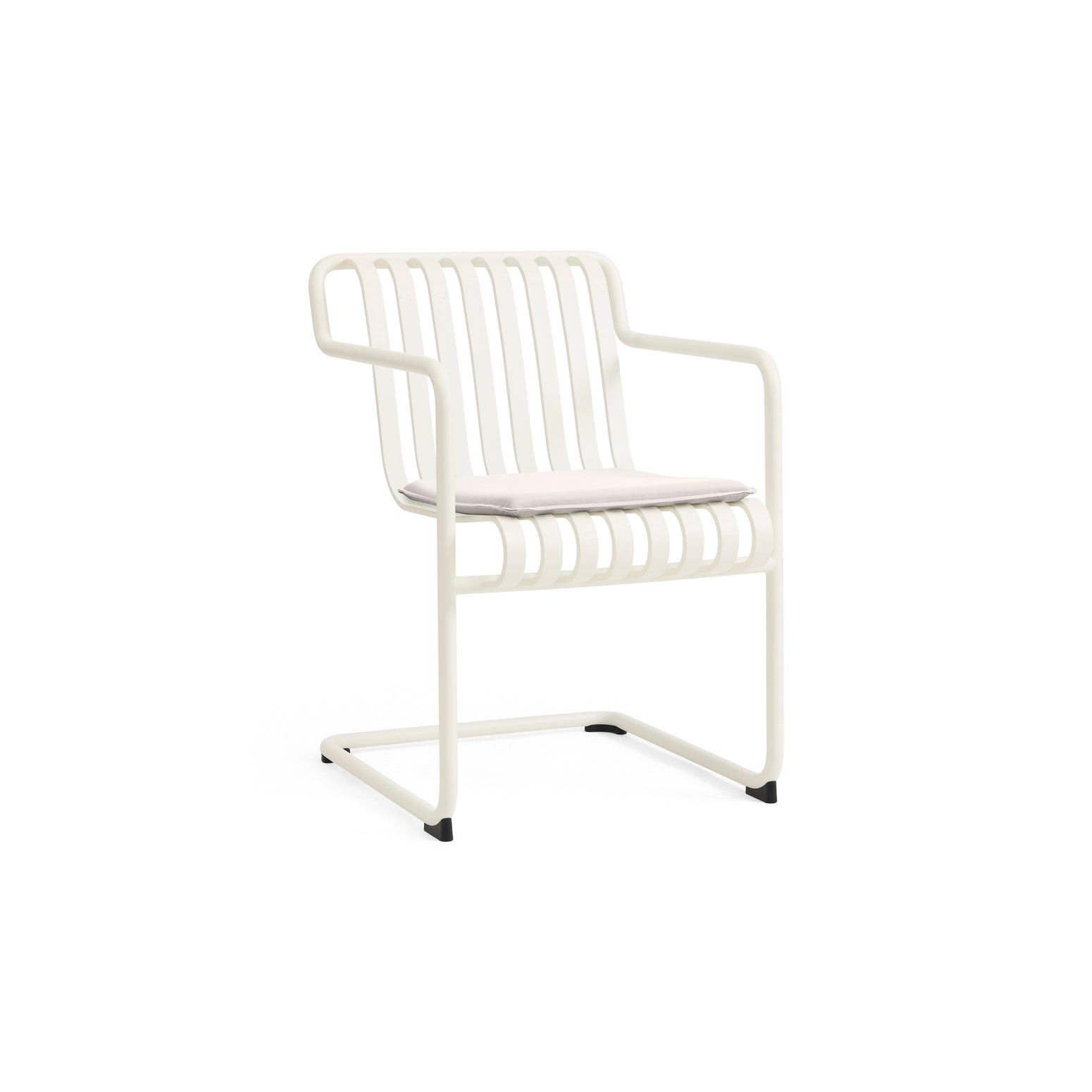 Spisestol Palissade Cantilever Dining Armchair (ekstra bred med armlene) fra Hay i fargen Cream White / kremhvit