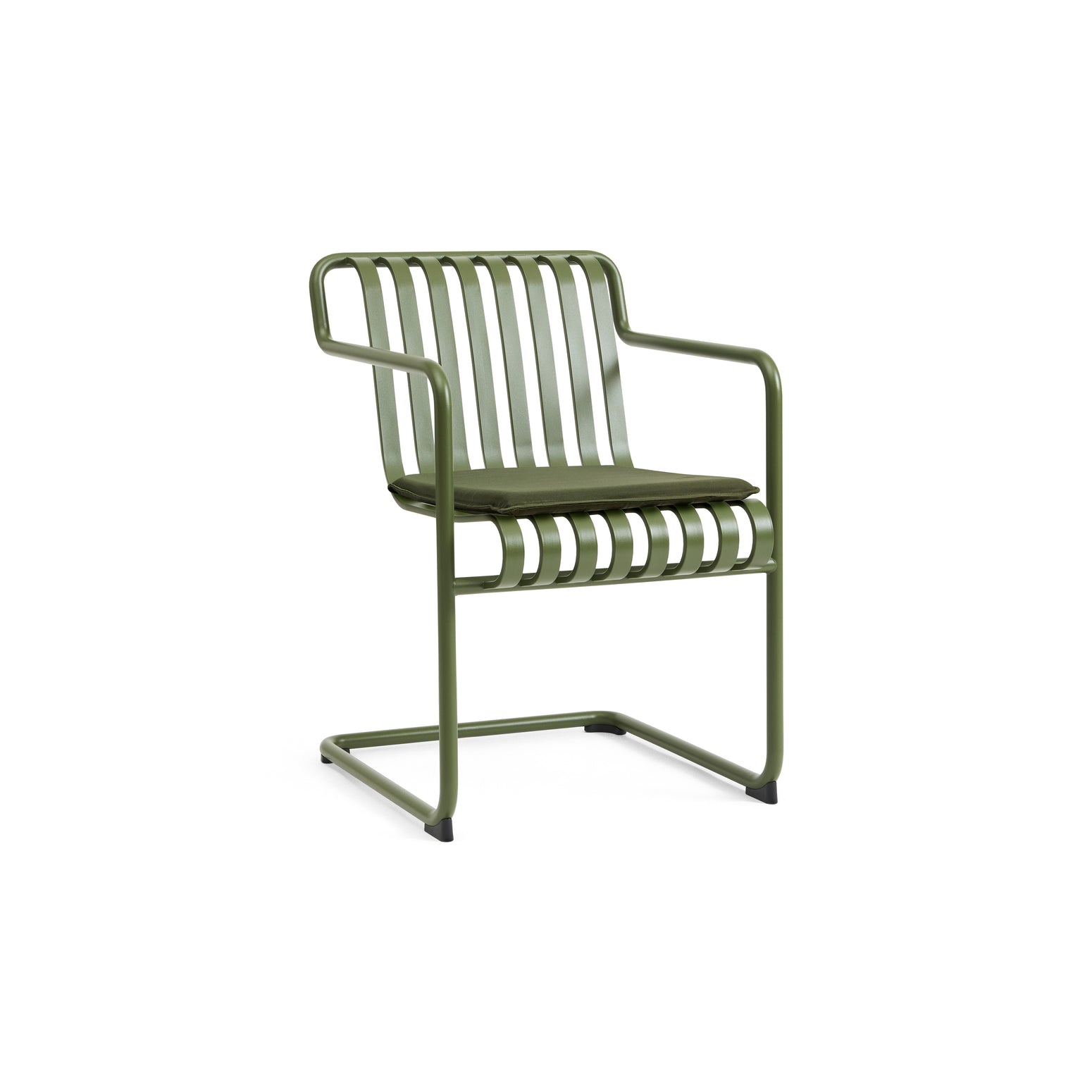 Spisestol Palissade Cantilever Dining Armchair (ekstra bred med armlene) fra Hay i fargen Olive / grønn