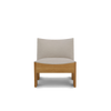 Loungestol Tenon fra New Works i eik og beige linblanding (Natural Oak, Romo Ruskin Quill).
