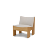Loungestol Tenon fra New Works i eik og beige linblanding (Natural Oak, Romo Ruskin Quill).