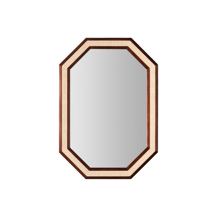 Speilet Rattan i den minste størrelsen. 