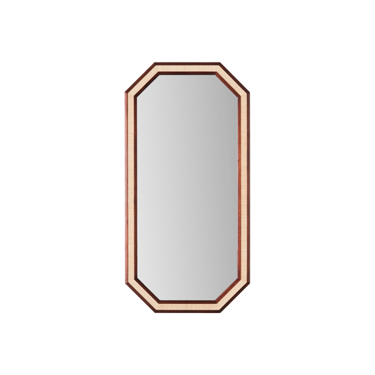 Speilet Rattan i den største størrelsen. 