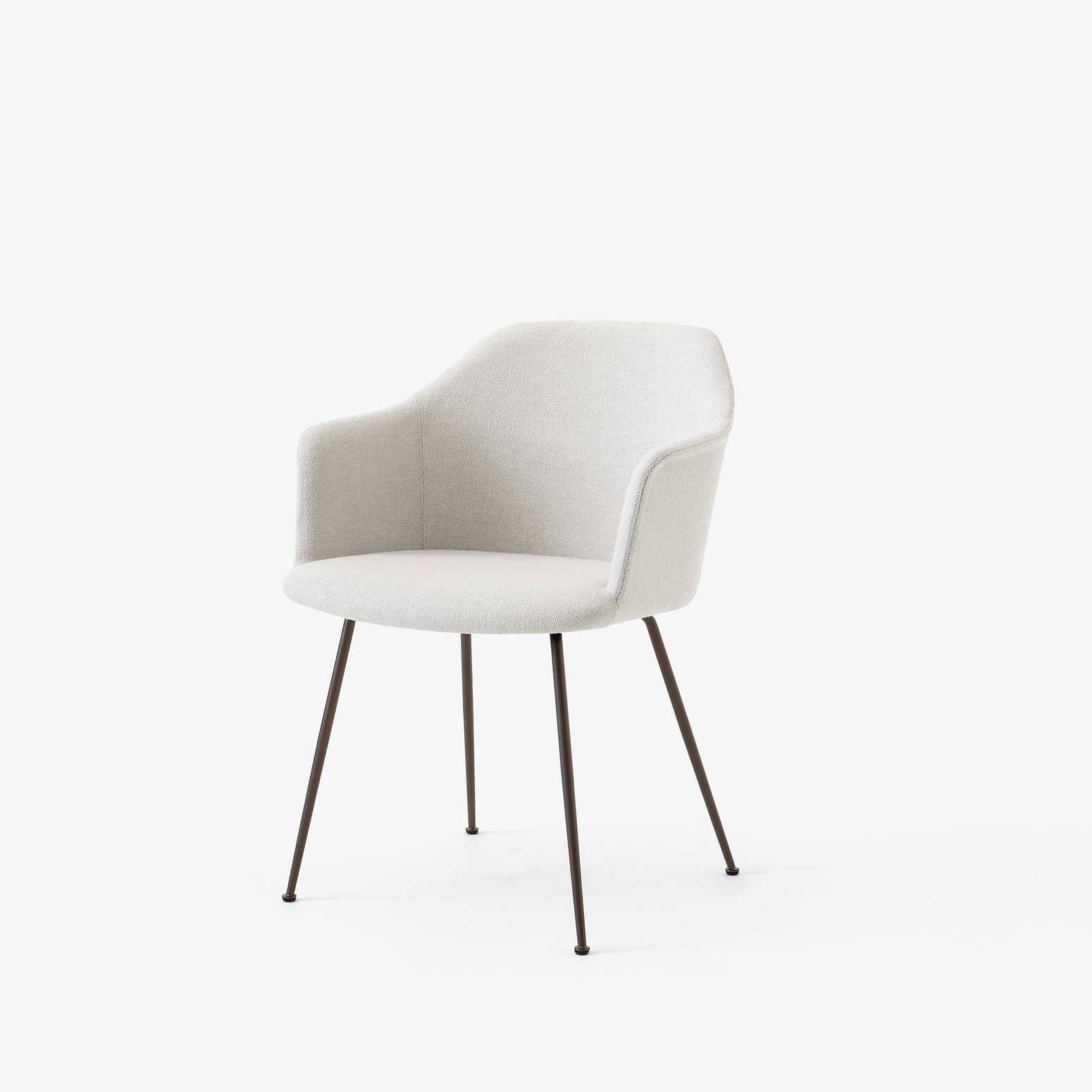 Spisestol Rely HW35 helpolstret, ben bronzed, tekstil Hallingdal 103